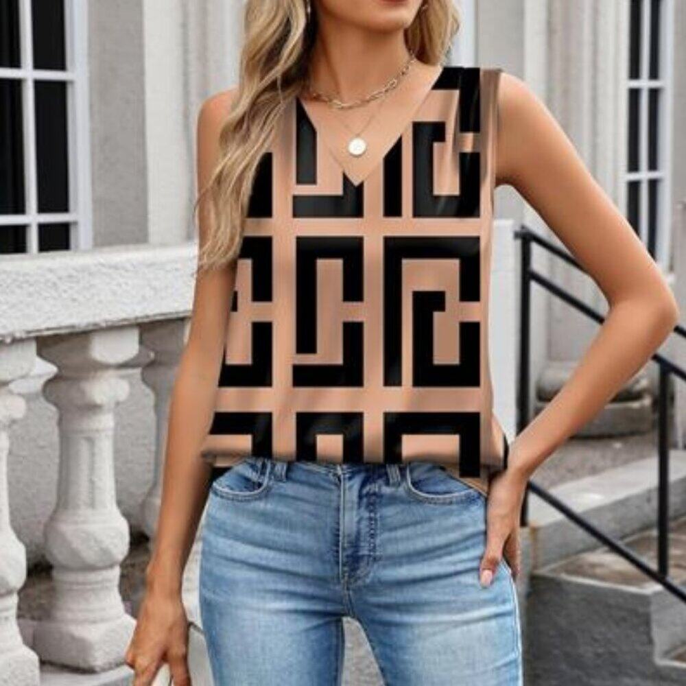 Women's Silk Satin Feel Camisole Tank Tops V Neck Pleated Dressy Casual